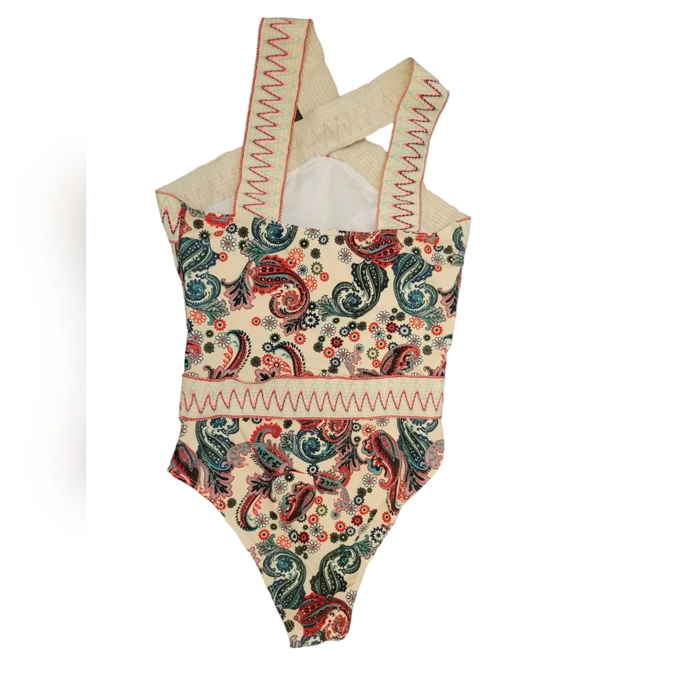 SHEIN Womens Swimsuits Lot of 4 Size M NEW One Piece Floral Strapless Swim
